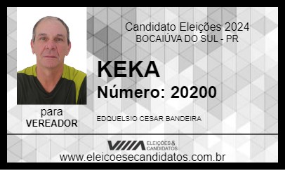 Candidato KEKA 2024 - BOCAIÚVA DO SUL - Eleições