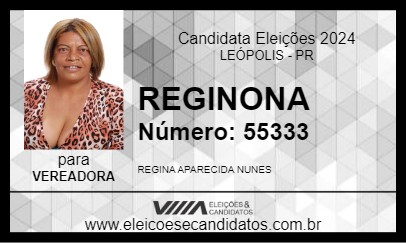 Candidato REGINONA 2024 - LEÓPOLIS - Eleições