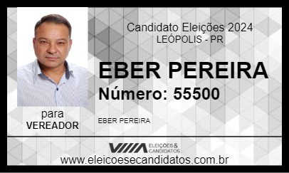 Candidato EBER PEREIRA 2024 - LEÓPOLIS - Eleições