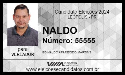 Candidato NALDO 2024 - LEÓPOLIS - Eleições