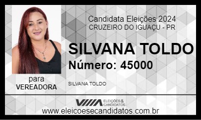 Candidato SILVANA TOLDO 2024 - CRUZEIRO DO IGUAÇU - Eleições