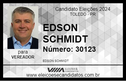 Candidato EDSON SCHMIDT 2024 - TOLEDO - Eleições