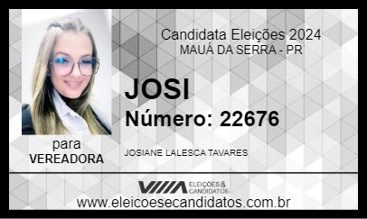 Candidato JOSI 2024 - MAUÁ DA SERRA - Eleições