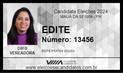 Candidato EDITE 2024 - MAUÁ DA SERRA - Eleições