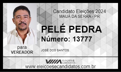 Candidato PELÉ PEDRA 2024 - MAUÁ DA SERRA - Eleições