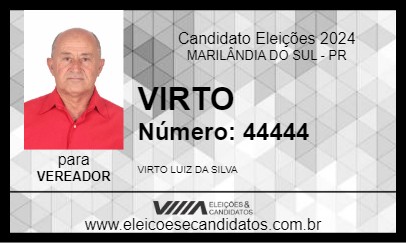 Candidato VIRTO 2024 - MARILÂNDIA DO SUL - Eleições