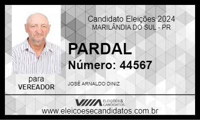 Candidato PARDAL 2024 - MARILÂNDIA DO SUL - Eleições