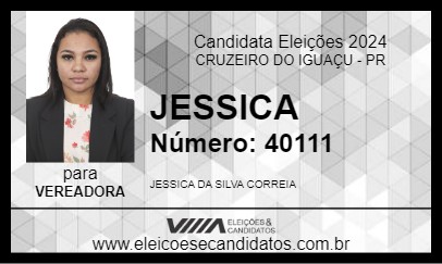 Candidato JESSICA 2024 - CRUZEIRO DO IGUAÇU - Eleições