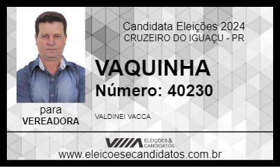 Candidato VAQUINHA 2024 - CRUZEIRO DO IGUAÇU - Eleições