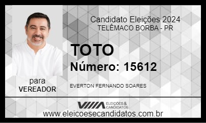 Candidato TOTO 2024 - TELÊMACO BORBA - Eleições