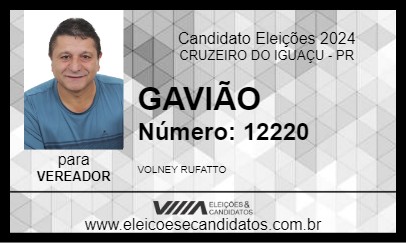 Candidato GAVIÃO 2024 - CRUZEIRO DO IGUAÇU - Eleições