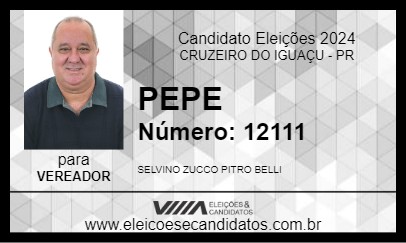 Candidato PEPE 2024 - CRUZEIRO DO IGUAÇU - Eleições