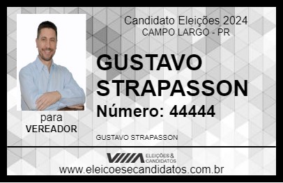 Candidato GUSTAVO STRAPASSON 2024 - CAMPO LARGO - Eleições