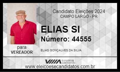 Candidato ELIAS SI 2024 - CAMPO LARGO - Eleições