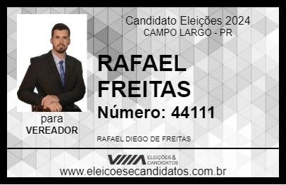 Candidato RAFAEL FREITAS 2024 - CAMPO LARGO - Eleições