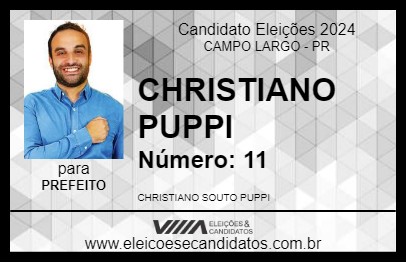 Candidato CHRISTIANO PUPPI 2024 - CAMPO LARGO - Eleições