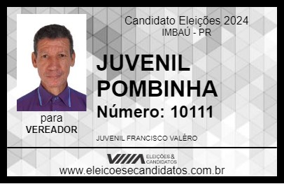 Candidato JUVENIL POMBINHA 2024 - IMBAÚ - Eleições