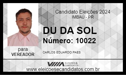 Candidato DU DA SOL 2024 - IMBAÚ - Eleições