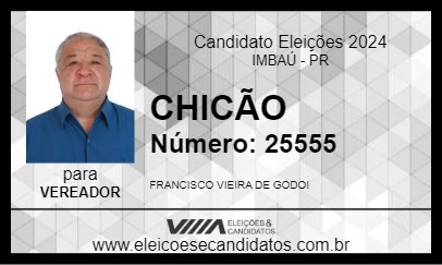 Candidato CHICÃO 2024 - IMBAÚ - Eleições