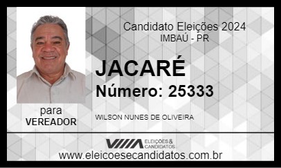 Candidato JACARÉ 2024 - IMBAÚ - Eleições