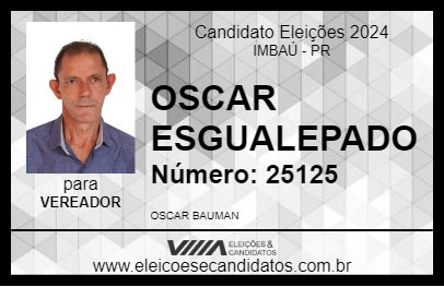 Candidato OSCAR ESGUALEPADO 2024 - IMBAÚ - Eleições