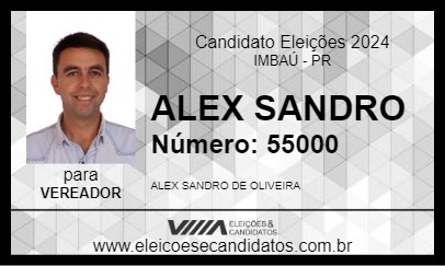 Candidato ALEX SANDRO 2024 - IMBAÚ - Eleições