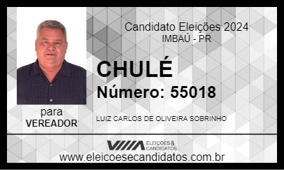 Candidato CHULÉ 2024 - IMBAÚ - Eleições