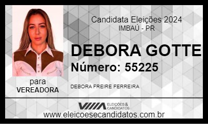 Candidato DEBORA GOTTE 2024 - IMBAÚ - Eleições