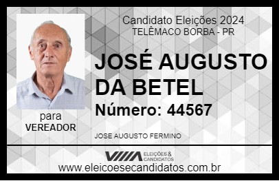 Candidato JOSÉ AUGUSTO DA BETEL 2024 - TELÊMACO BORBA - Eleições