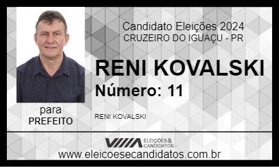 Candidato RENI KOVALSKI 2024 - CRUZEIRO DO IGUAÇU - Eleições