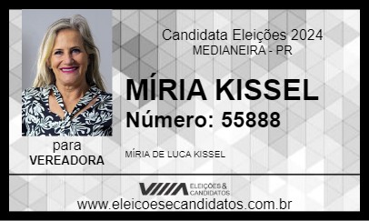 Candidato MÍRIA KISSEL 2024 - MEDIANEIRA - Eleições