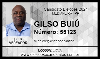 Candidato GILSO BUIÚ 2024 - MEDIANEIRA - Eleições