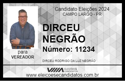 Candidato DIRCEU NEGRÃO 2024 - CAMPO LARGO - Eleições