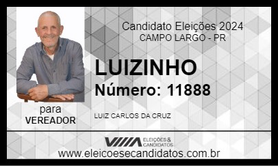 Candidato LUIZINHO 2024 - CAMPO LARGO - Eleições