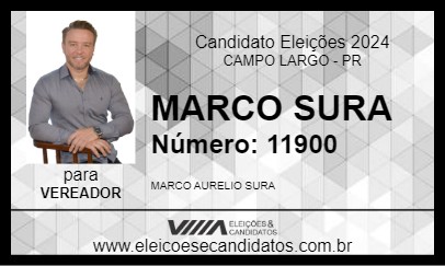 Candidato MARCO SURA 2024 - CAMPO LARGO - Eleições