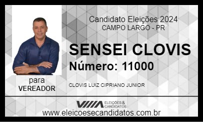 Candidato SENSEI CLOVIS 2024 - CAMPO LARGO - Eleições