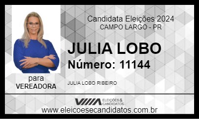 Candidato JULIA LOBO 2024 - CAMPO LARGO - Eleições