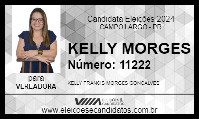 Candidato KELLY MORGES 2024 - CAMPO LARGO - Eleições