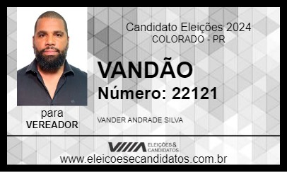 Candidato VANDÃO 2024 - COLORADO - Eleições