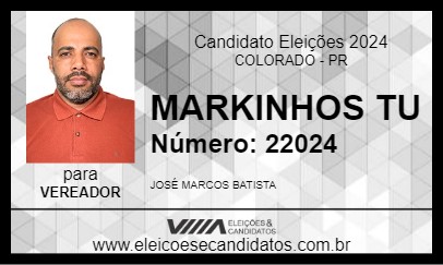 Candidato MARKINHOS TU 2024 - COLORADO - Eleições