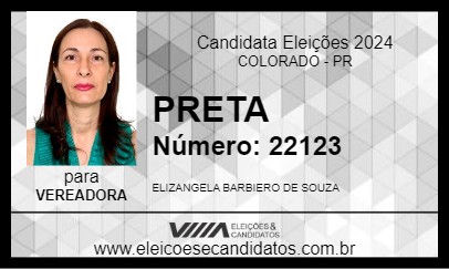 Candidato PRETA 2024 - COLORADO - Eleições