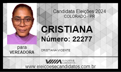 Candidato CRISTIANA 2024 - COLORADO - Eleições