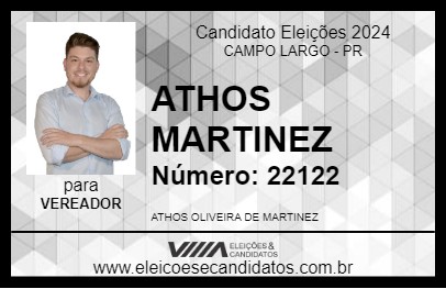 Candidato ATHOS MARTINEZ 2024 - CAMPO LARGO - Eleições