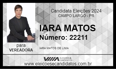 Candidato IARA MATOS 2024 - CAMPO LARGO - Eleições