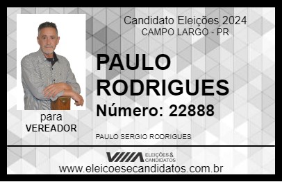 Candidato PAULO RODRIGUES 2024 - CAMPO LARGO - Eleições