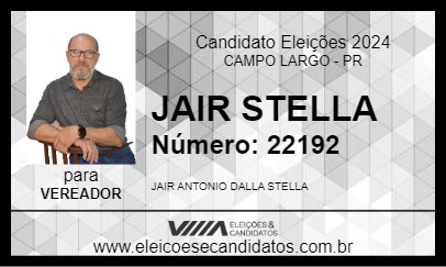 Candidato JAIR STELLA 2024 - CAMPO LARGO - Eleições