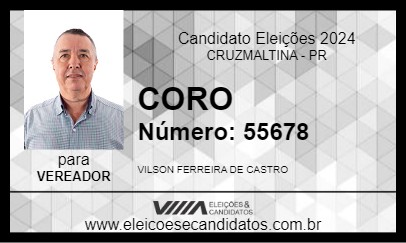 Candidato CORO 2024 - CRUZMALTINA - Eleições