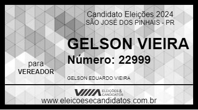 Candidato GELSON VIEIRA 2024 - SÃO JOSÉ DOS PINHAIS - Eleições