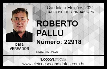 Candidato ROBERTO PALLU 2024 - SÃO JOSÉ DOS PINHAIS - Eleições