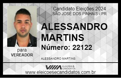 Candidato ALESSANDRO MARTINS 2024 - SÃO JOSÉ DOS PINHAIS - Eleições